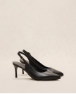 Slingback n°132 Black Leather