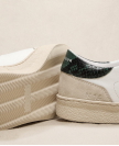 Baskets n°14 Blanc/Python Vert