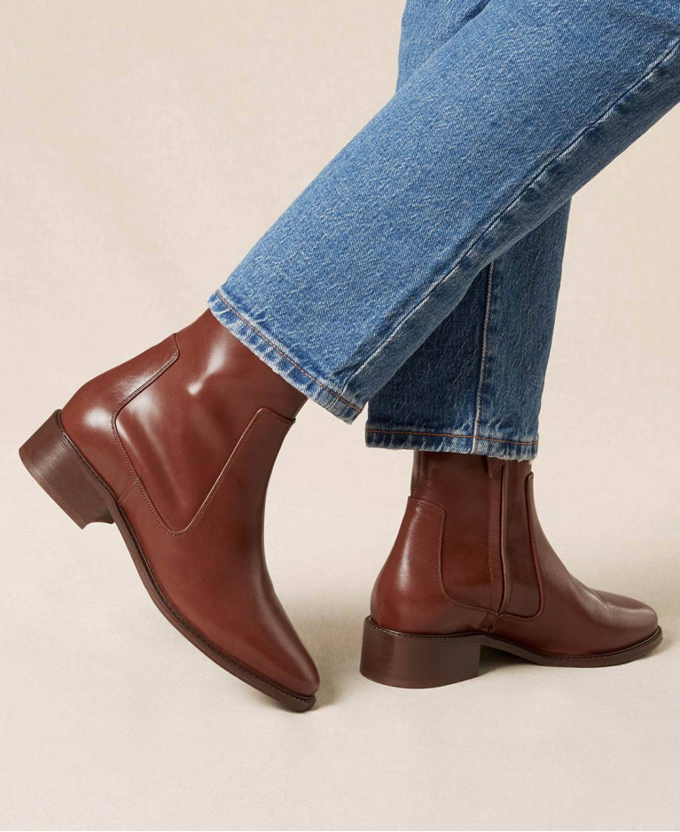 Bottines n°67 Cognac