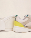 Baskets n°15 Blanc/Jaune/Vert