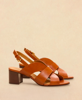 Sandals n°551 Cognac