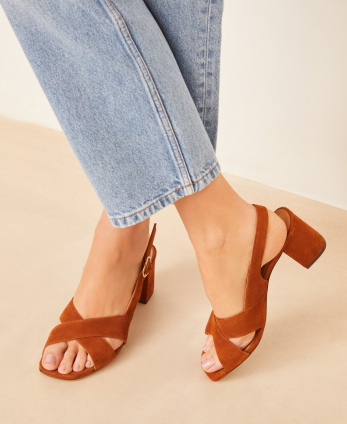 Sandals n°652 Cognac