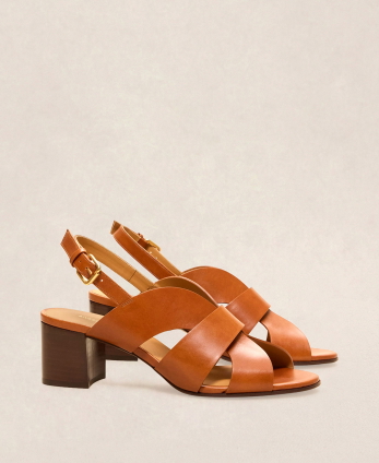 Sandals n°551 Cognac